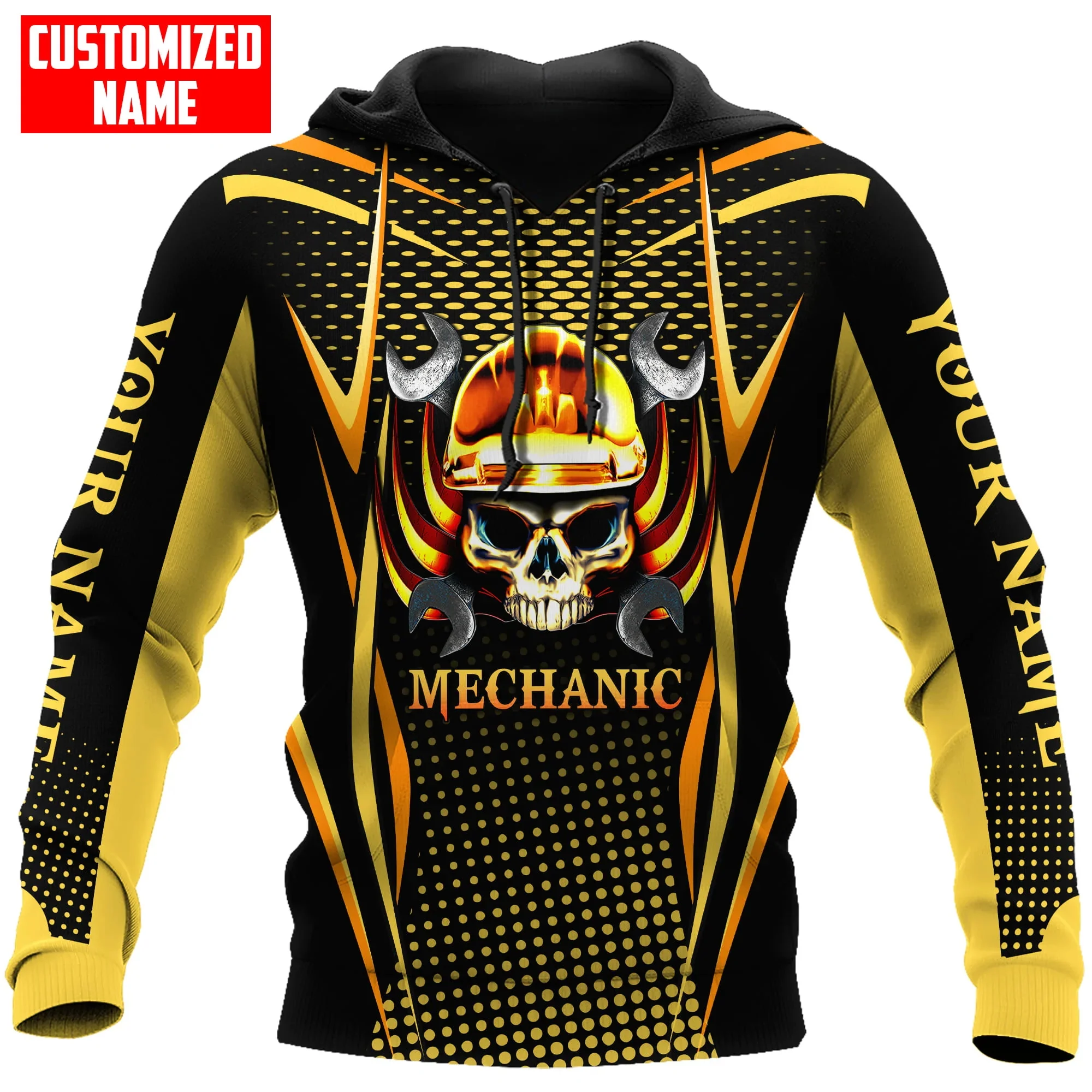 PLstar Cosmos Personalized Name Auto Mechanic 3D All Over Printed Men's Hoodie & Sweatshirt Unisex Casual zip hoodies DK536 plstar cosmos 3dprint newest mechanic fire skull combo set joggers pants unique harajuku streetwear hoodies sweatshirt zip q 3