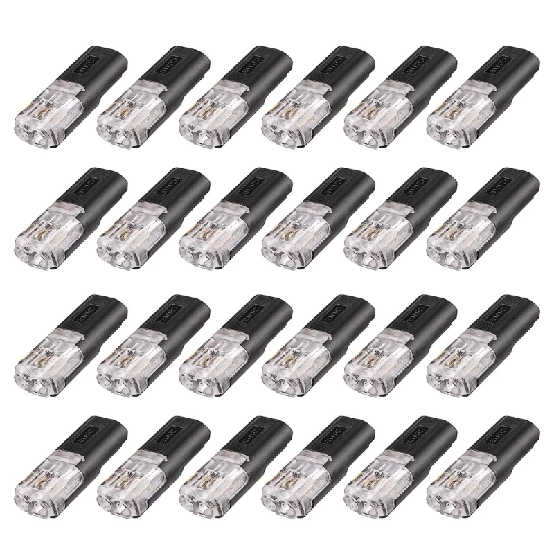 

24 Pcs Type-H 2Pin Wire Cable Plug Connector Electrical Connector Terminals