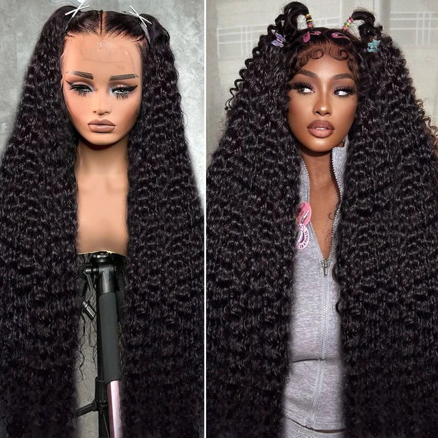 30 40 Inch Curly 13x6 13x4 HD Lace Fronr Human Hair Wigs Loose Deep Wave Frontat  250% 5x5 Glueless Closure Wig For Women