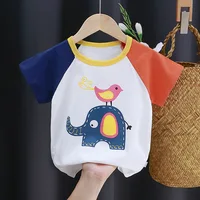 2025 coton enfants haut pour l'été 0-4Y bébé vêtements dessin animé ours graphique t-shirts garçons portent des t-shirts enfants filles vêtements coréen 6