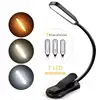 Rechargeable Book Light Mini 7 LED Reading Light 3-Level Warm Cool White Flexible Easy Clip Lamp Read Night Reading Lamp in Bed 1