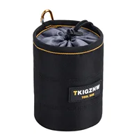 TKIGZNW Pochette à outils pour clous et vis avec clip de ceinture noir 3