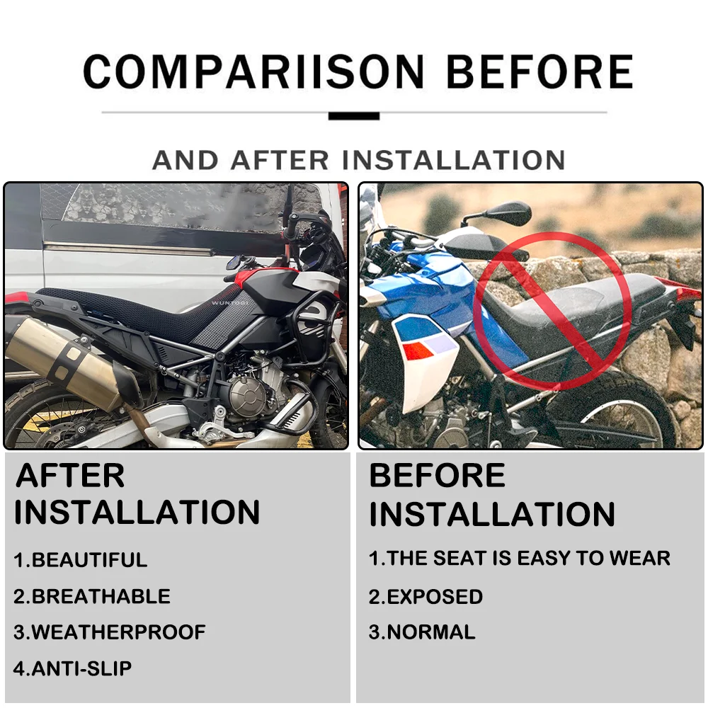 Motorcycle Seat Covers 3D Breathable For Aprilia Tuareg 660 Tuareg660 Mesh Insulation Anti-Slip Protect Cushion