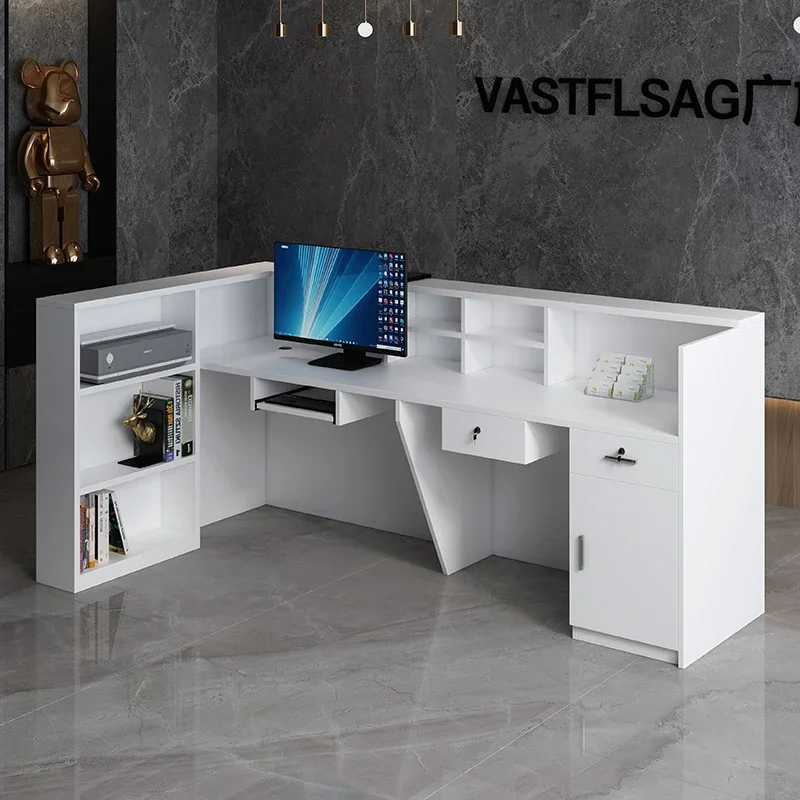 Modern Beauty Reception Desks Display Decorations Salon Reception Desks Checkout Counter Mostrador Negocio Commercial Furniture