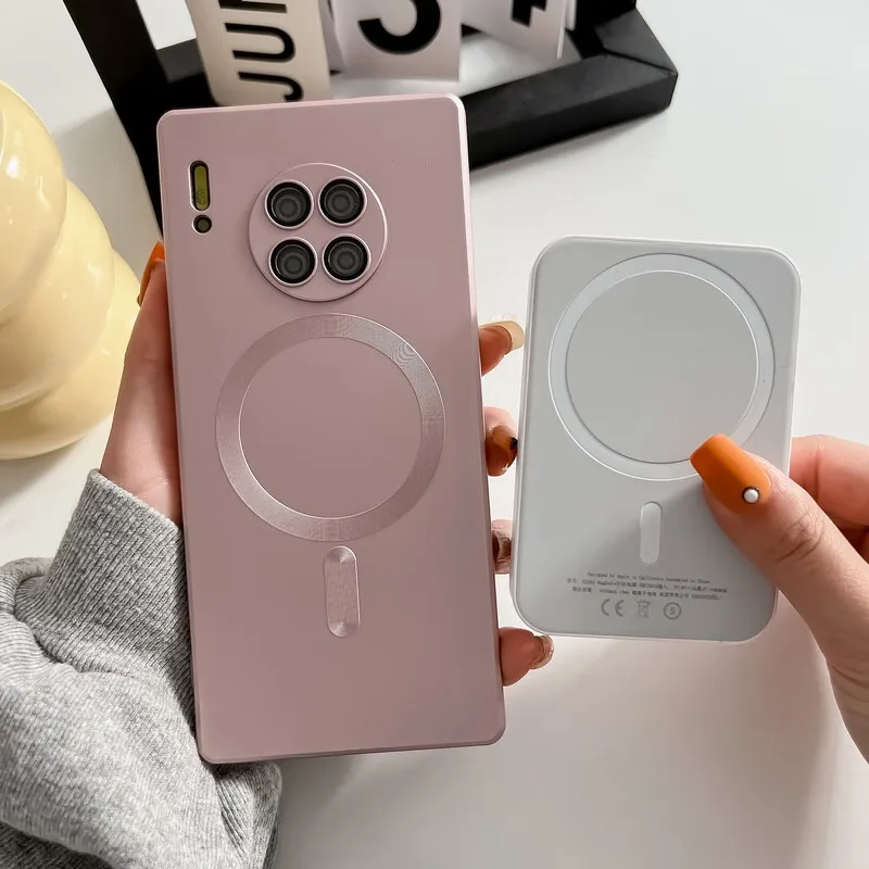 Magsafe-funda magnética de carga inalámbrica para Huawei Mate 20