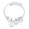 New Trendy Rhinestones Dragonfly Crystal Beaded Pendant Bracelet Stainless Steel 4 Colors Closure Bangles Women Bracelet Jewelry 5