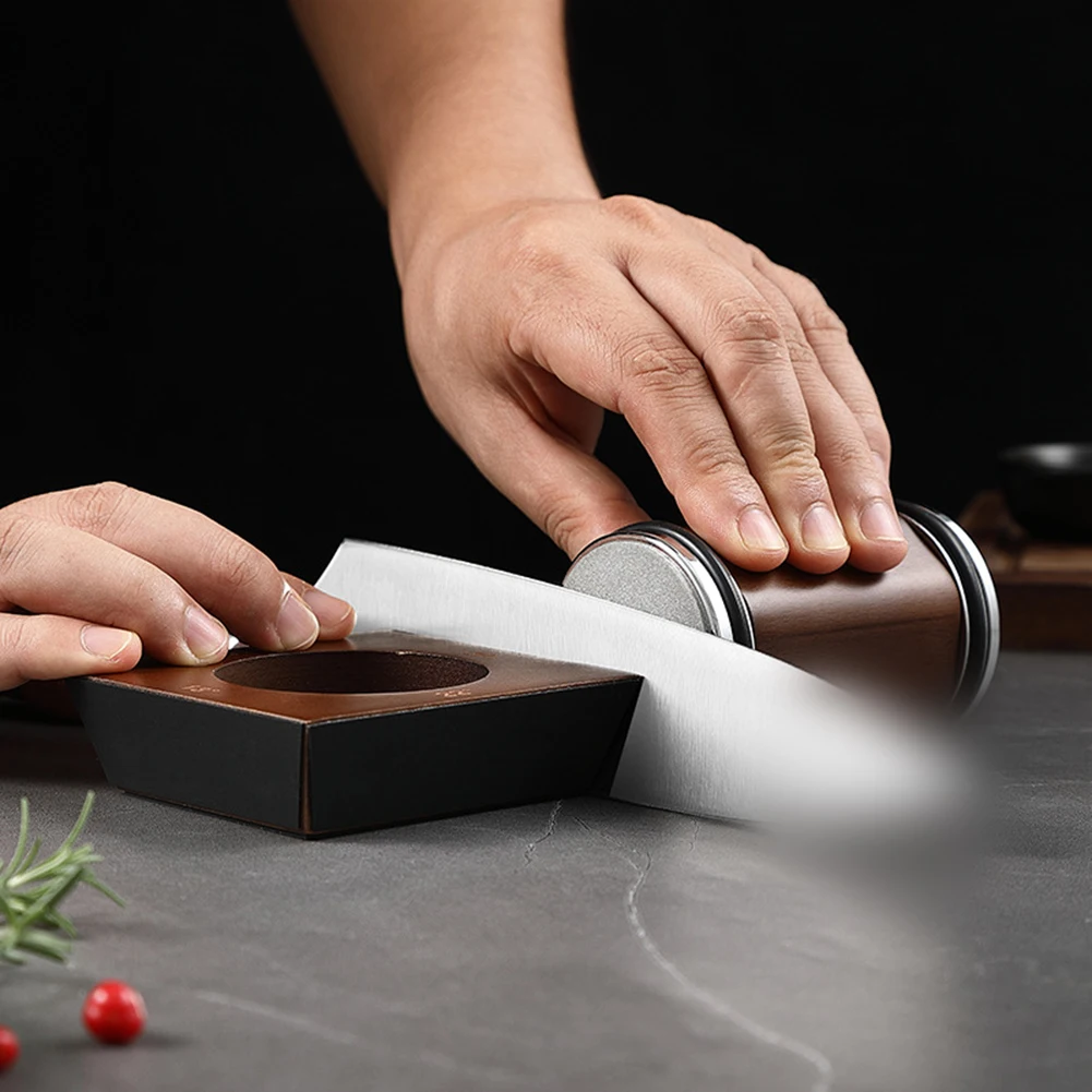 

1pcs Easy To Use Cleaver Sharpener Diamond And Ceramic Disc For Precise And Long Lasting Sharpness Perfect For Home Cooks