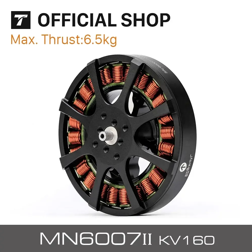 

T-MOTOR MN6007II MN6007 II KV160 KV320 brushless motor max thrust 6.5kg long flight time super light efficient VTOL drone