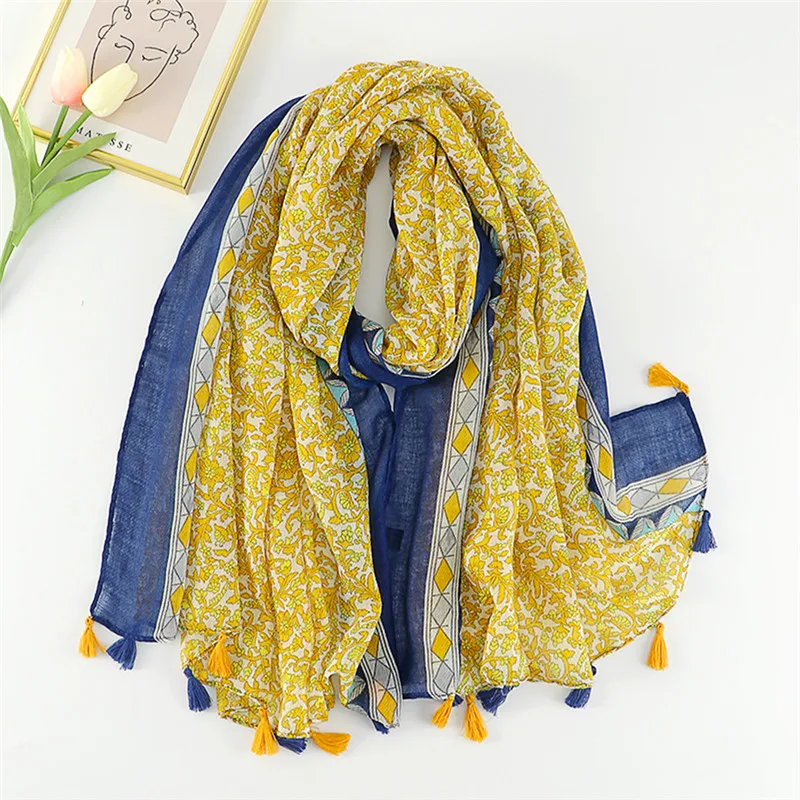 Soft Thin Scarf Viscose Women Bohemian Design Print Shawls Wrap Female  Geometric Blanket Long Bufandas Muslim Stole 2022 Fashion - AliExpress