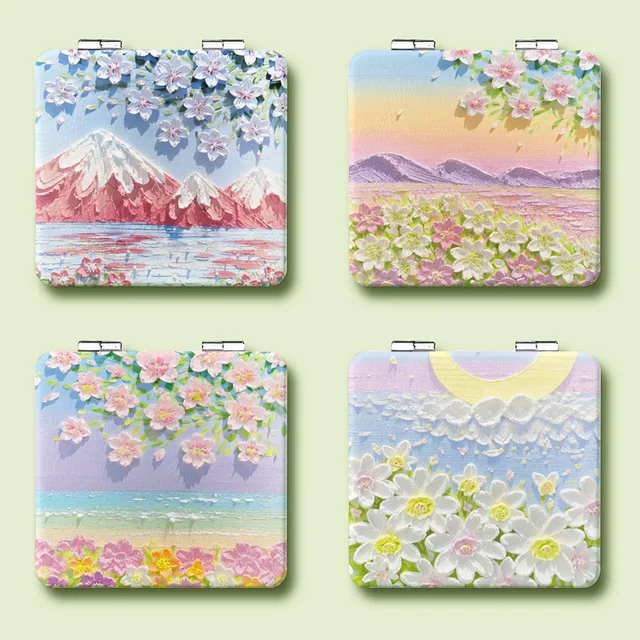 정밀한 화장을 위한 휴대용 여성용 유화 메이크업 거울