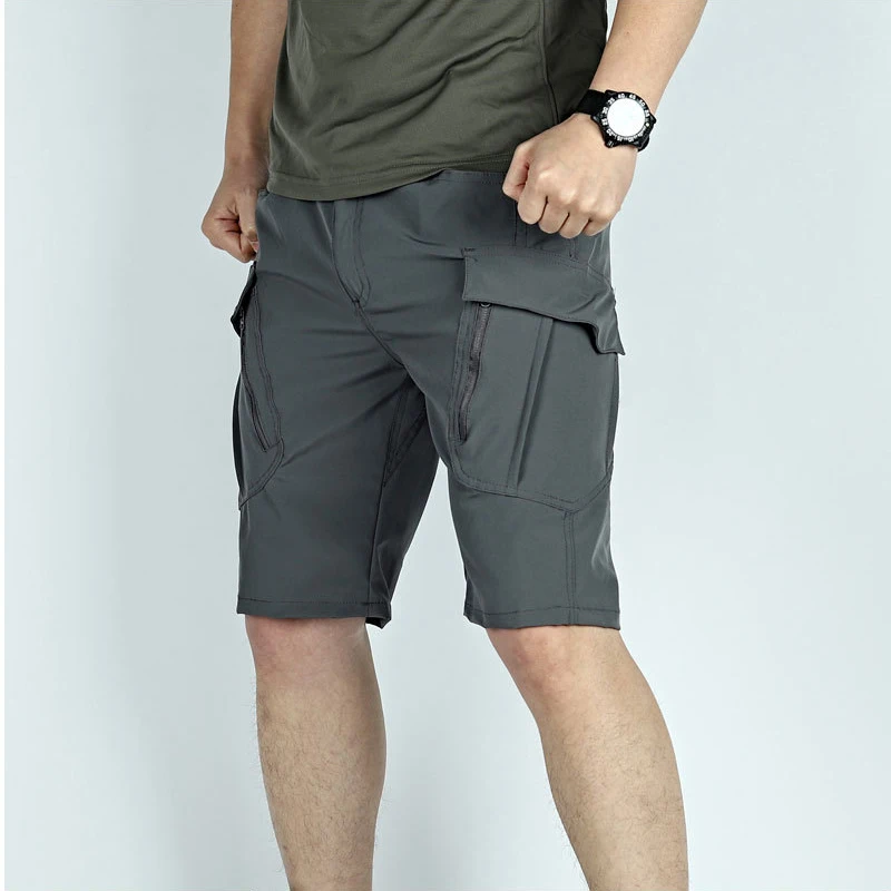 Cargo Shorts Men Summer Tactical Pants Quick Dry Short Trousers Male Hiking Hunting Pant Multi-Pocket Knee Length Men's Trousers 3