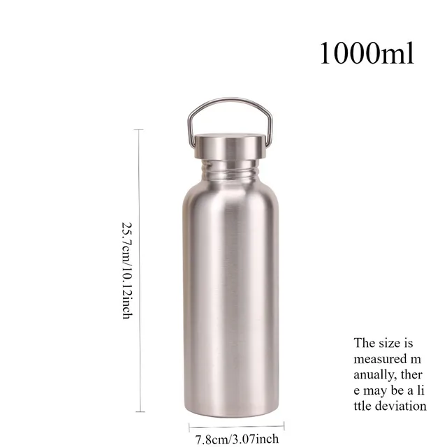 Stainless Steel Thermos 1000ml/600ml Single Layer Water Bottle Reusable and Environmentally Friendly Dishwasher Safe/single Cup 6
