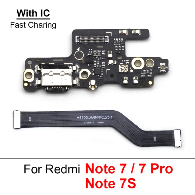 Sub Board Mi Note 7s Charging Board Charging Flex Cable Redmi Note