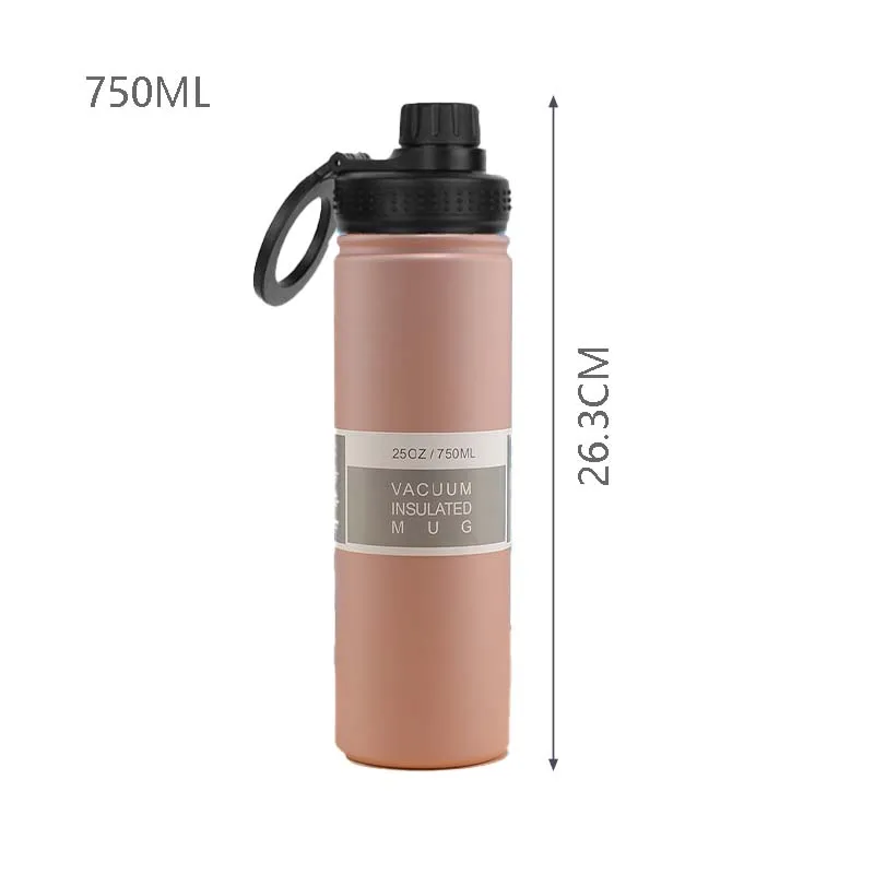 750ml Stainless Steel Vacuum Bottle With Magnetic Bracket Large Capacity Insulation Water Bottle For Travel Sports Water Cup view 2
