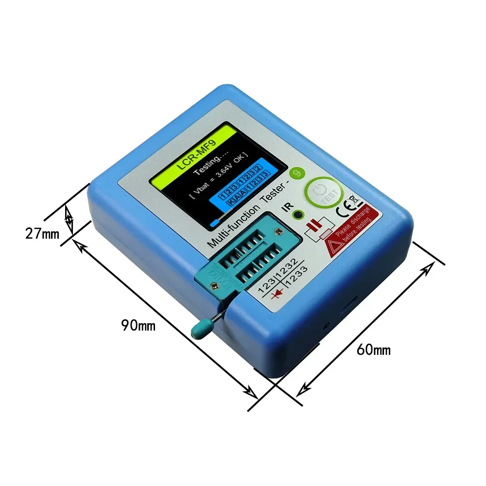 Transistor Tester LCR MF9 Transistor Tester TFT Diode Triode Capacitance Meter LCR ESR NPN PNP MOSFET IR Tester