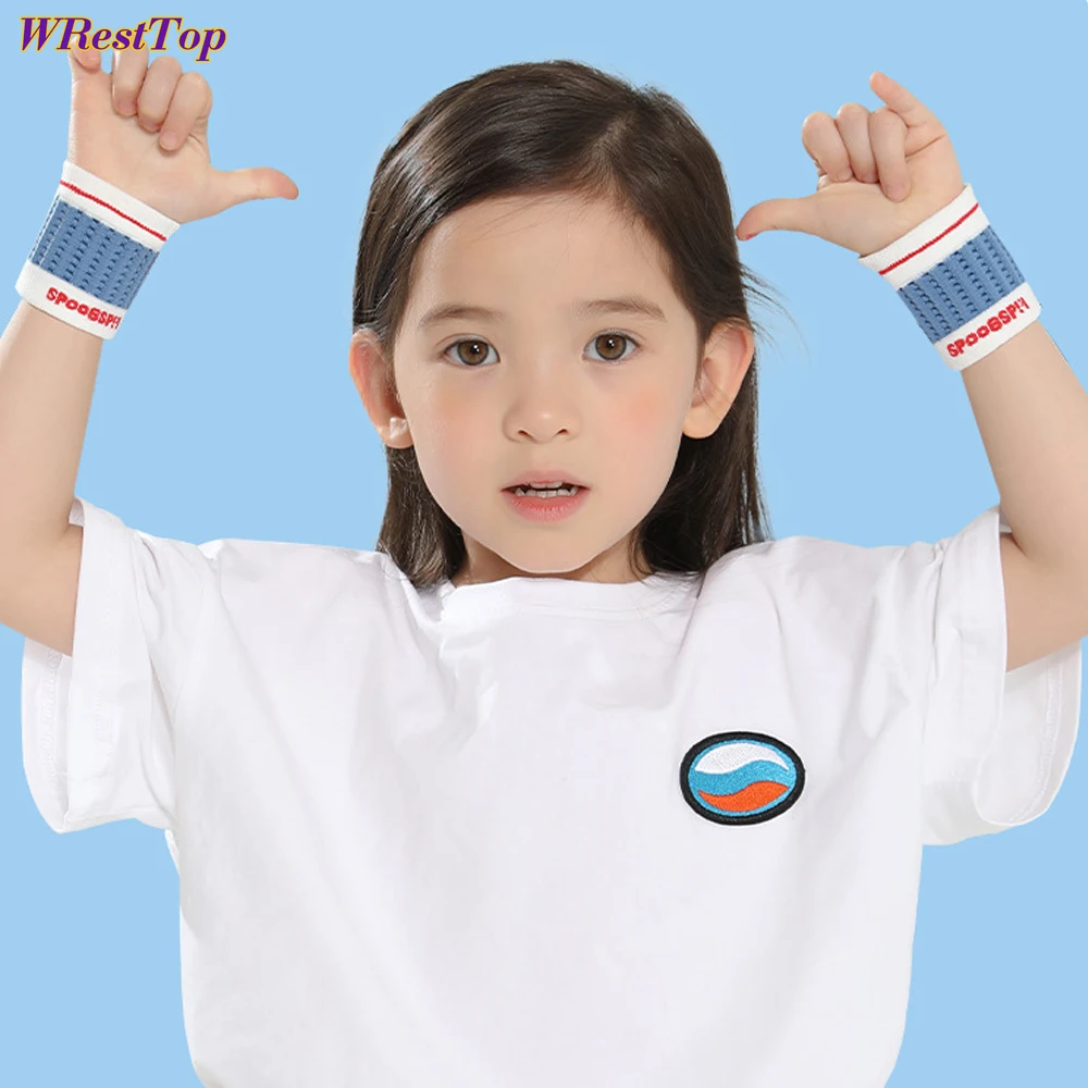 Kids Sports Wrist Support Brace - Volleyball & Basketball Wristbands For Children (1 Pair)