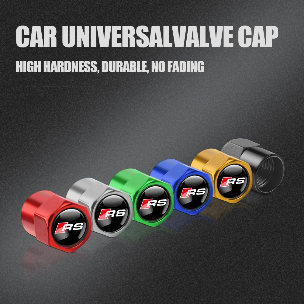 Auto-Radventilkappen, Dekorative Ventilkappen für Audi A3 A4 B8 B9 A6 C5 8p C7 A7 Q5 A5 A8 8V S RS TT SLINE QUATTRO – Detail 7
