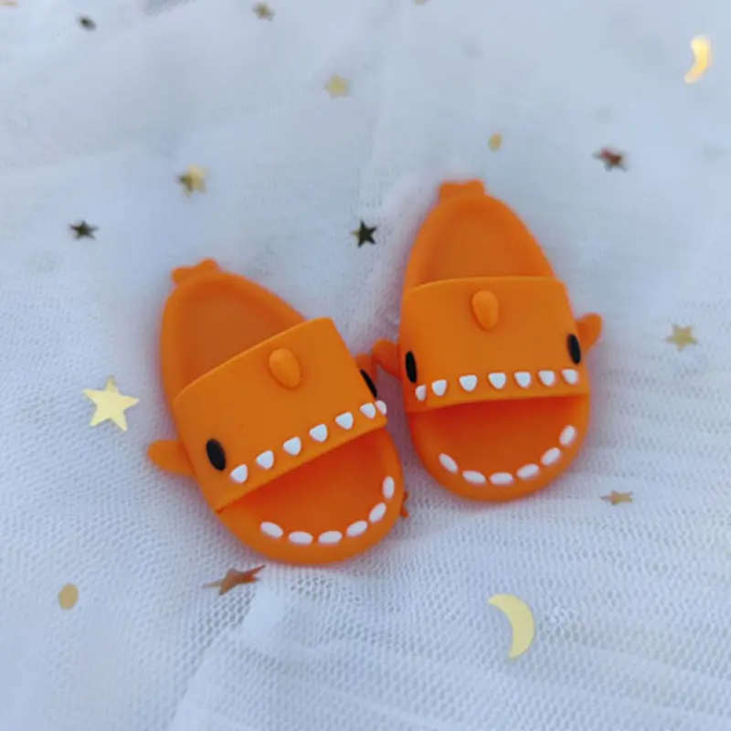 3 Size Shark Doll's Shoes 1/12 1/8 BJD Accessories Ob11 Cartoon Slippers Shoes for 1/6 Blythe Doll