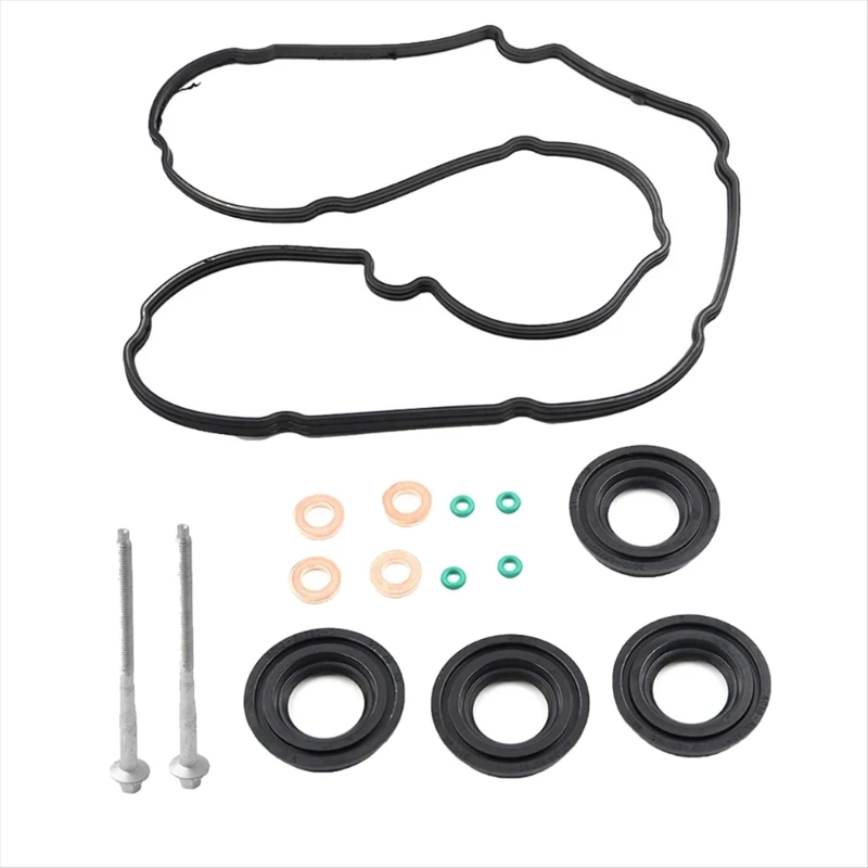 

KitS Seal Set with Injector Clamp Metal Seal Kits Engine Repair Solution 1372494 Replacement fit for MK7