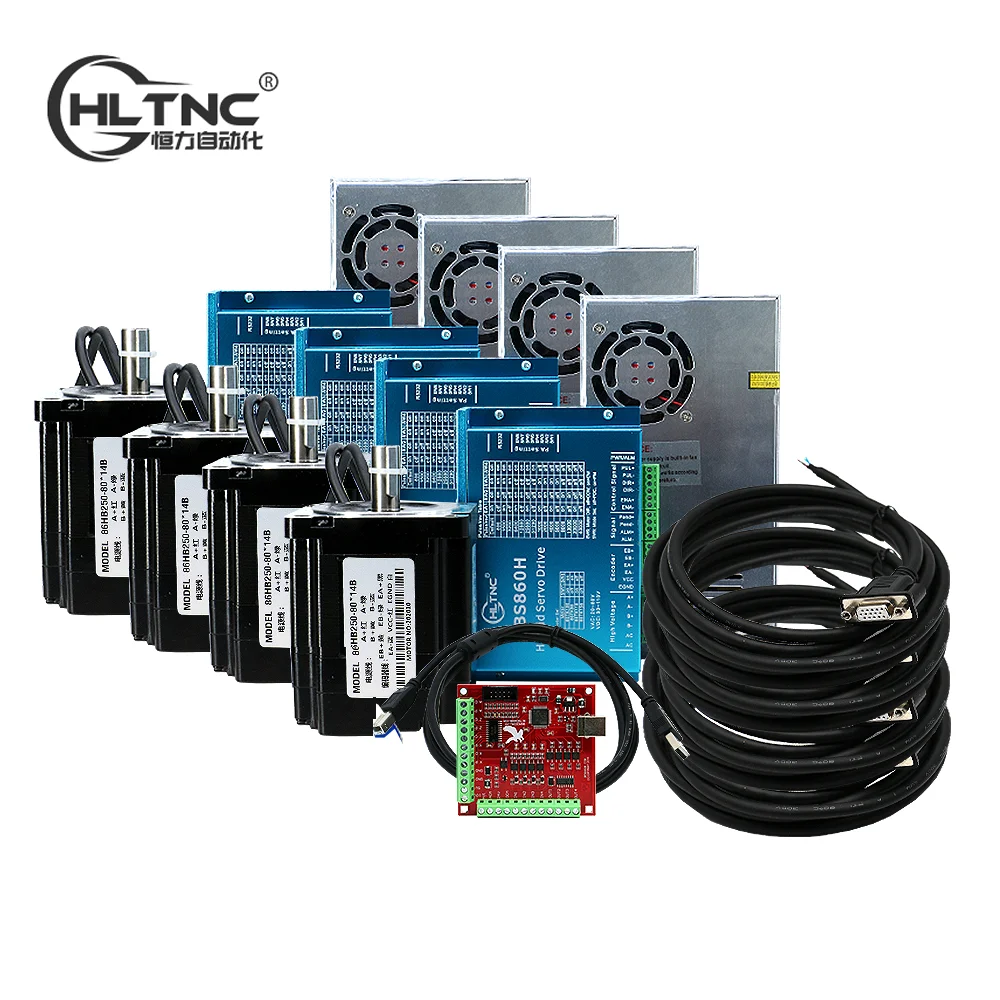 HLTNC CNC Nema 34 Closed Loop Servo Stepper Motor With Encoder