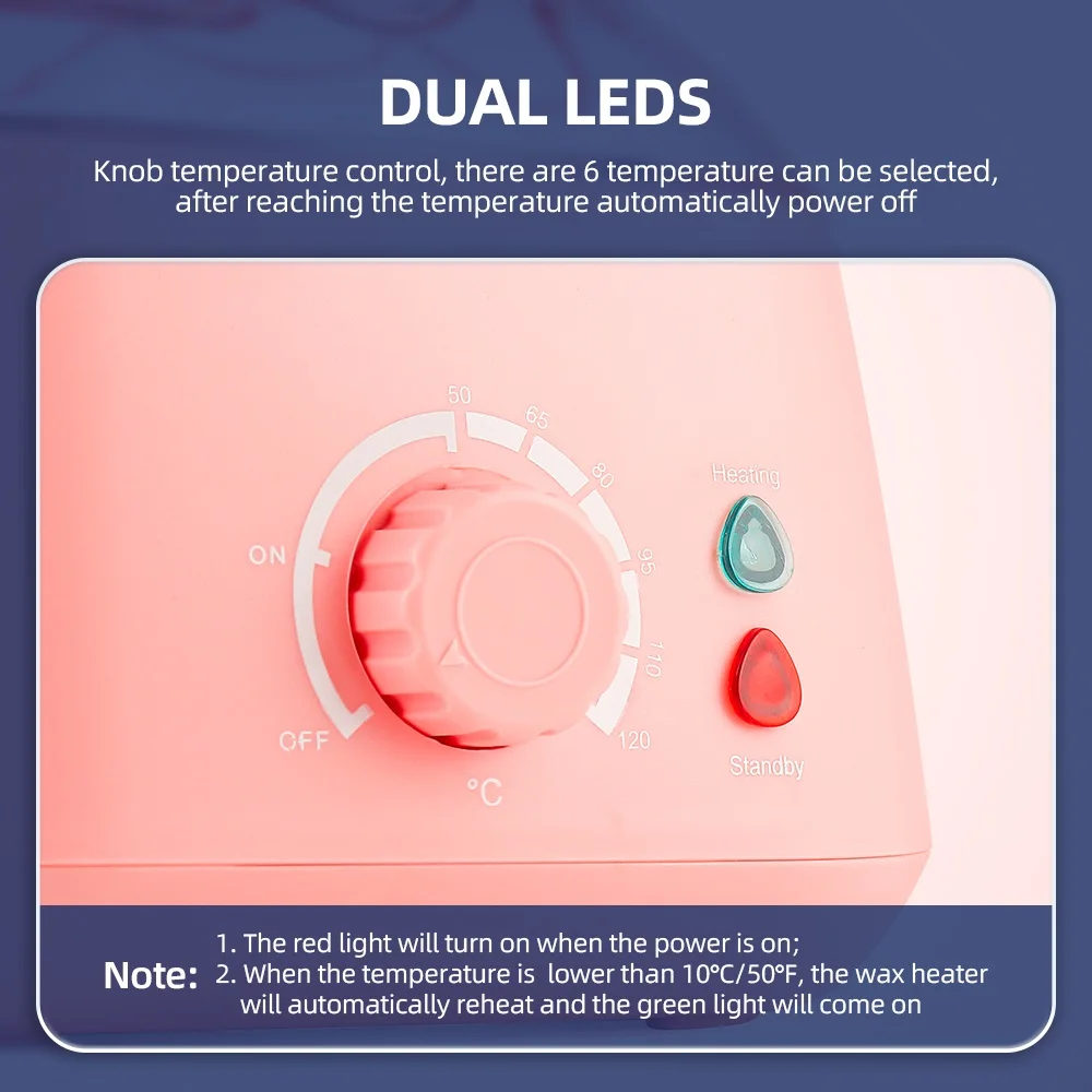500ML Wax Heater Machine Depilatory Wax Warmer Waxing Kit Hair Removal Wax Melter Wax Melting Pot Wax Beans Wax Dipping Pot
