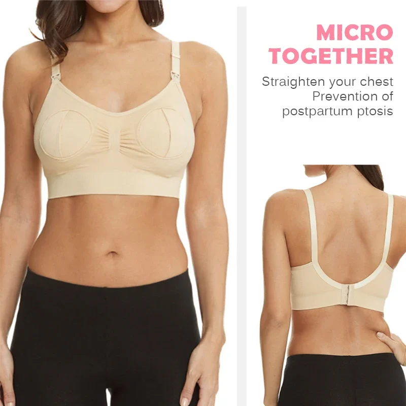Maternity Bra For Breast Pump Special Nursing Bra Hands Pregnancy Clothes Breastfeeding Pumping Bra Can Wear All Day 5