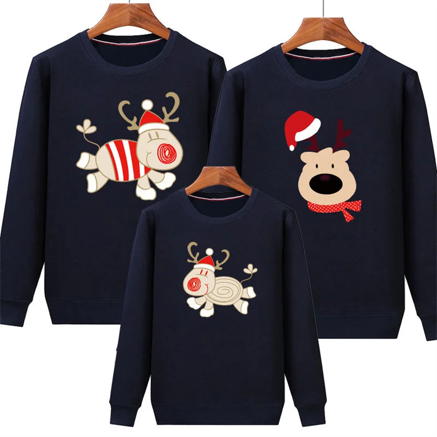 thumbnail image 1 of Look familiar para papá, mamá y yo Padre, madre, hija, hijo, Navidad, Año Nuevo, suéter de algodón, conjuntos, ropa a juego para la familia, 1 of 5