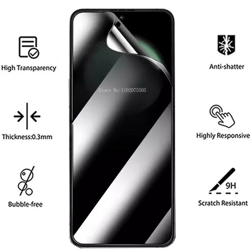 2-Pack Privacy Flexible Hydraulic Film Screen Protector - Anti-Spy Premium Protection