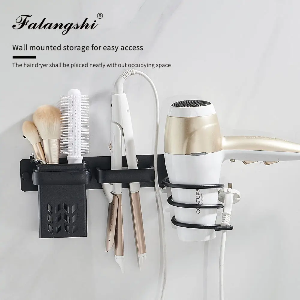 Hair Dryer Organizer Rack Bathroom Hairdryer And Straightener Holder Wall Mounted Shelves Accessories Blower Shelves WB8022 5