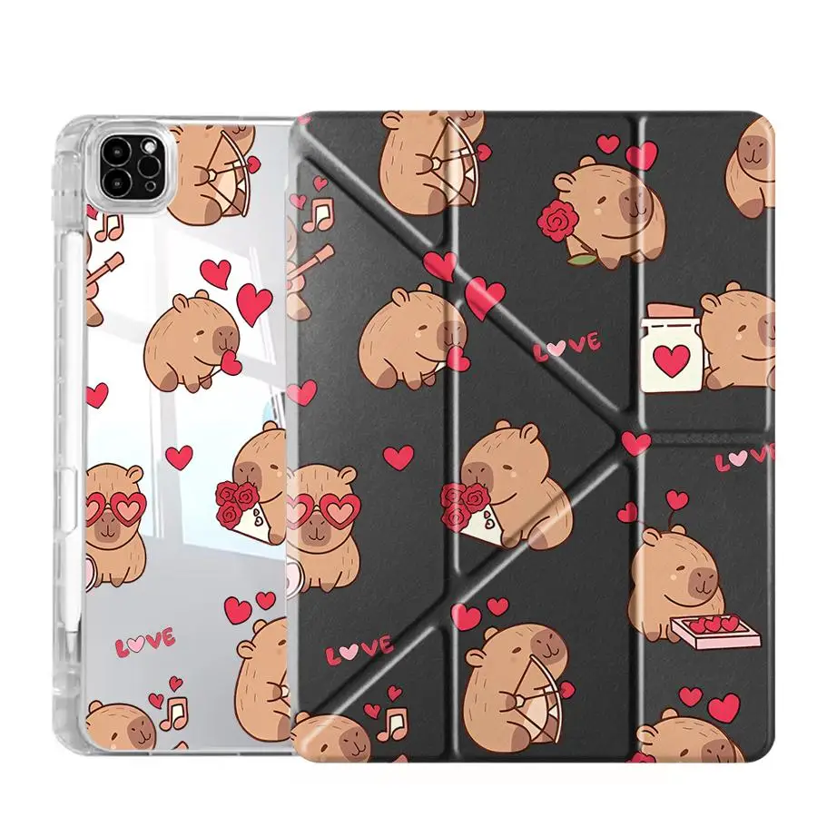 Capybara Love Y-Fold Tablet Holder Cover Case