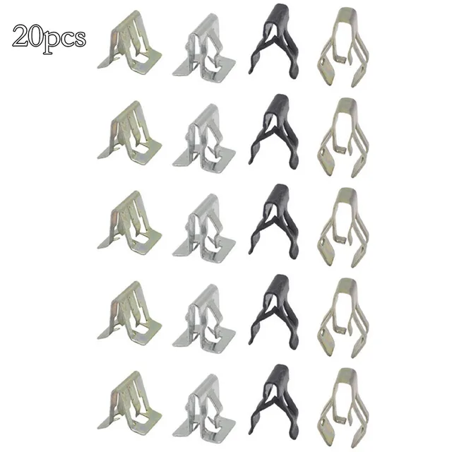 20Pcs Metal Rivets Universal Car Dashboard CD Panel Snaps Clips Retainer 4 Sizes Instrument Panel Auto Retainer Fasteners 1