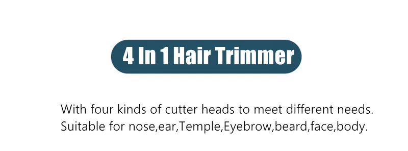 Description Picture 4 of item4in1 Electric Nose Hair Trimmer for Men Rechargeable Micro Shaver Beard Razor Eyebrow Trimmer Nose and Ear Cleaner Grooming Set