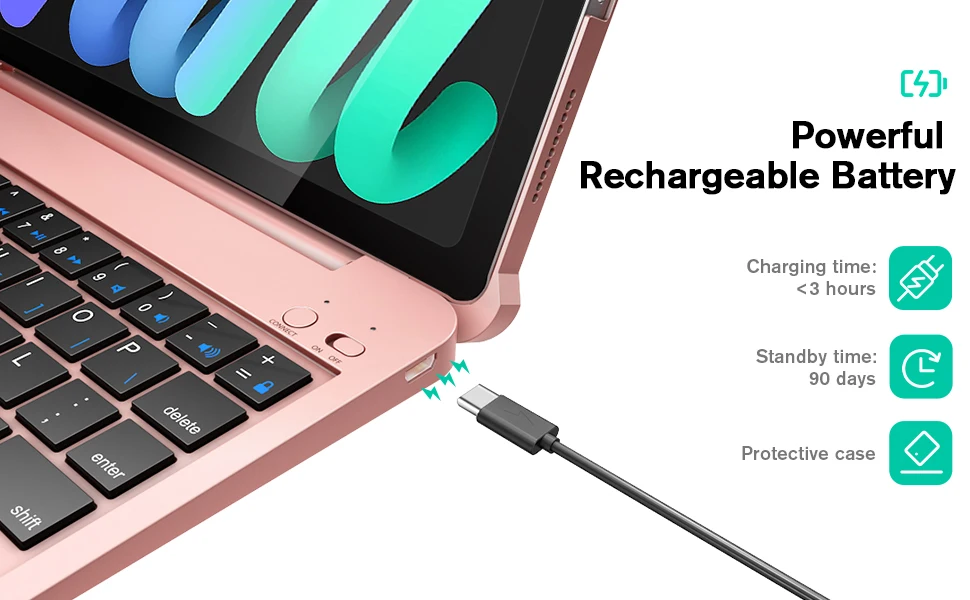 clavier pour ipad mini étui avec clavier pour pouces ultra mince clavier pour ipad mini pouces funda clavier
