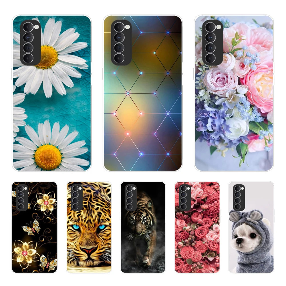 Per Oppo Reno4 Pro 5G Caso Cph2089 Silicone Morbido Simpatico Cartone Animato Gatto Copertura Per Oppo Reno 4 Pro 5G Reno4 Pro 4Pro Telefono Casi Para