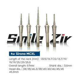 Dental Sirona Inlab MCXL Milling Machine Milling Burs Diamond Polishing Tool Step Bur 12s For Milling Lithium Disilicate