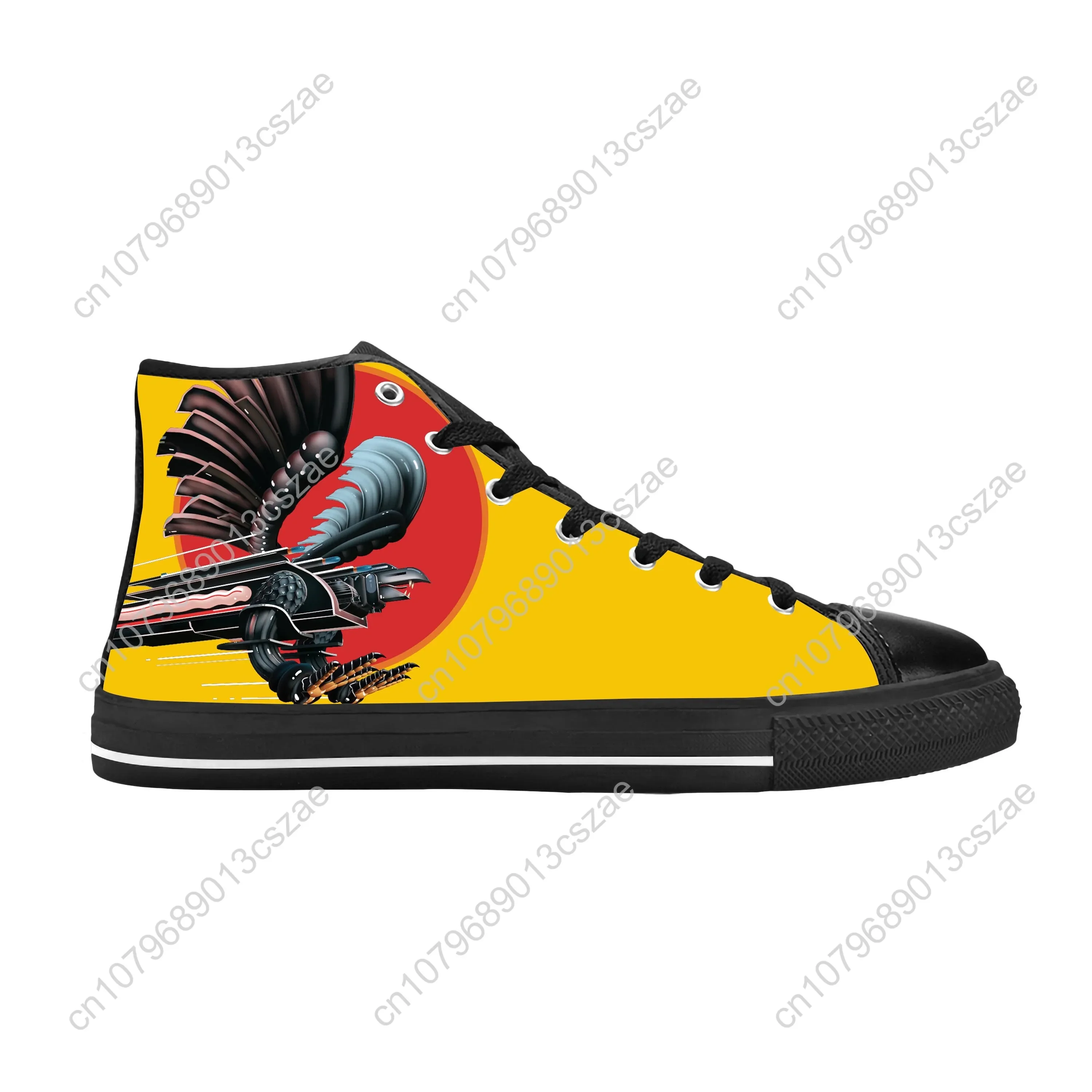 Judas Priest Heavy Metal Rock N Roll Band Hip Hop Casual Cloth Shoes High Top Comfortable Breathable 3D Print Men Women Sneakers