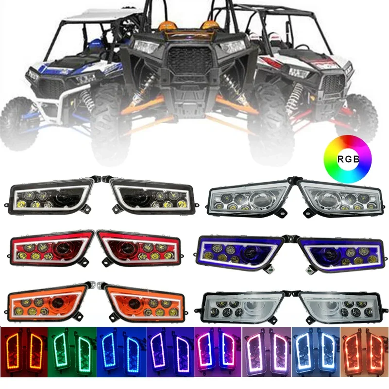 

2 шт., разноцветные светодиодные лампы для квадроциклов Polaris RZR XP 1000