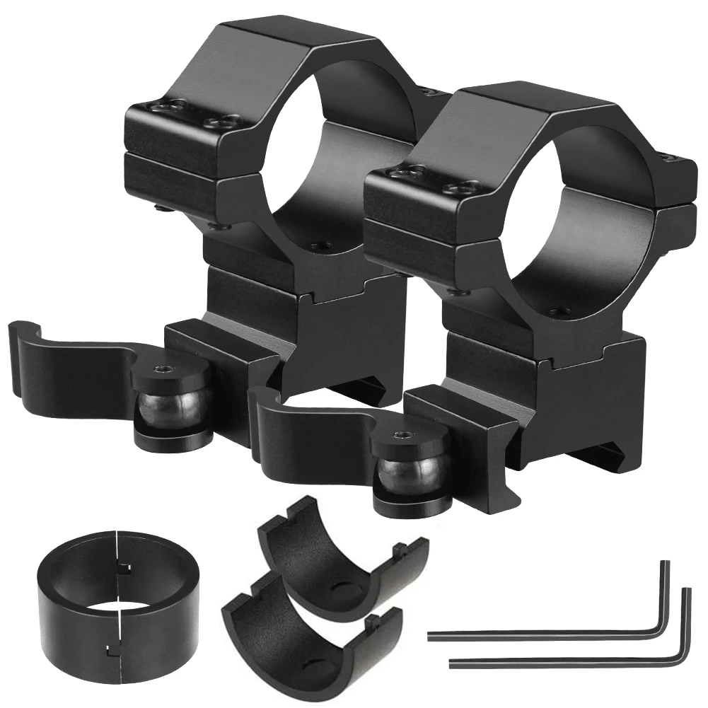 

UniqueFire Quick Release 1" 25.4MM-30MM Scope Ring for 20MM Dovetail Weaver Rail Flashlight Torch Mount QD Rings