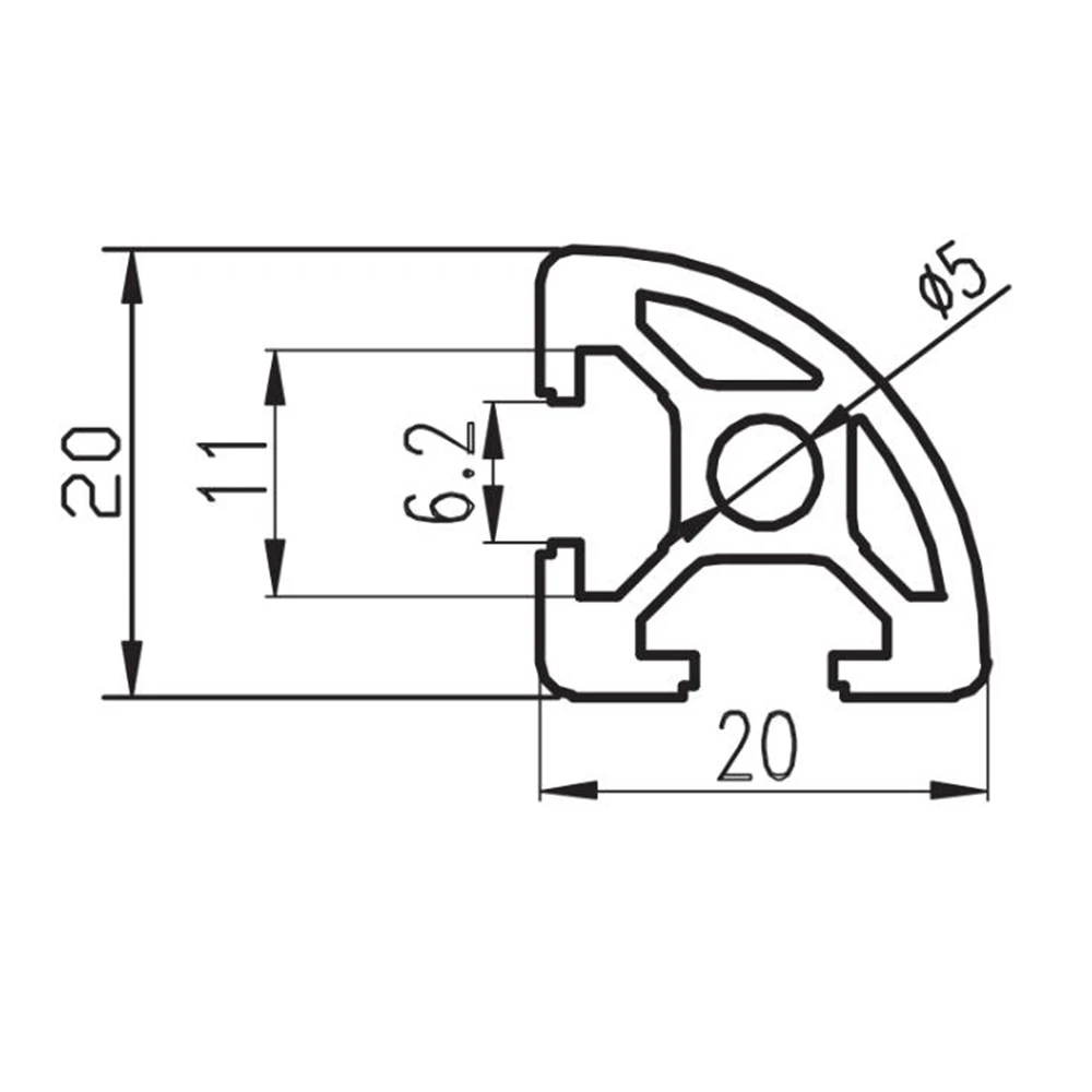 FEYRINX Aluminiumprofil 2020 T-Typ, 650 Mm, Schwarz Eloxiert – 4 Stück Für 3D-Drucker, CNC & DIY-Projekte