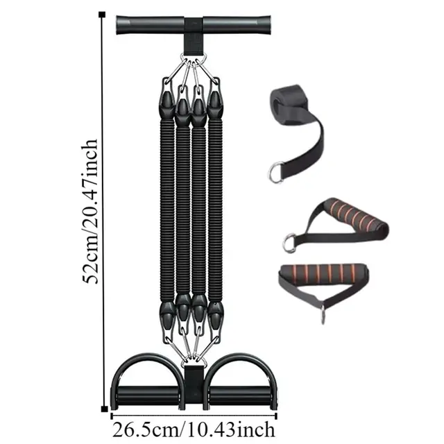 2/3/4-Strand Pedal Pull-Up Sit-Up Trainer 50/75/100 Pounds Heavy-Duty Pedal Tension Rope Non-Slip Multifunction 6
