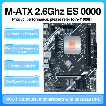 Carte mère pour ordinateur de jeu, bricolage, avec 11ème Kit intégré, processeur IntelCore 0000 ES 2.6GHz (réfert au Kit i9 1198** i9 11900) DDR4 1
