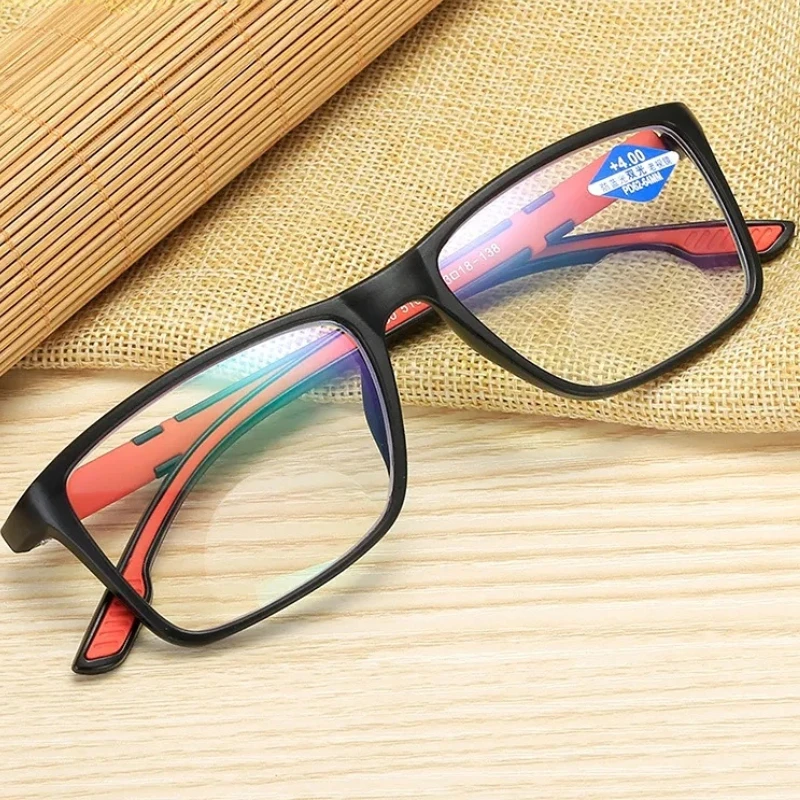 

FG очки для чтения с защитой от синего света для мужчин и женщин, очки для дальнозоркости с полной оправой, очки для увеличения, новинка от + 100 до + 400