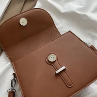 Vintage Simple Shoulder Bags For Women Casual Small Flap Crossbody Bag Purse Girls PU Leather Messenger Handbags bolsa feminina - Image 5