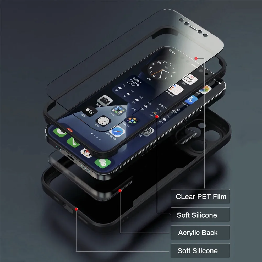 Luxury 360° Full Body Clear Silicone Shockproof Case with Bumper Protection