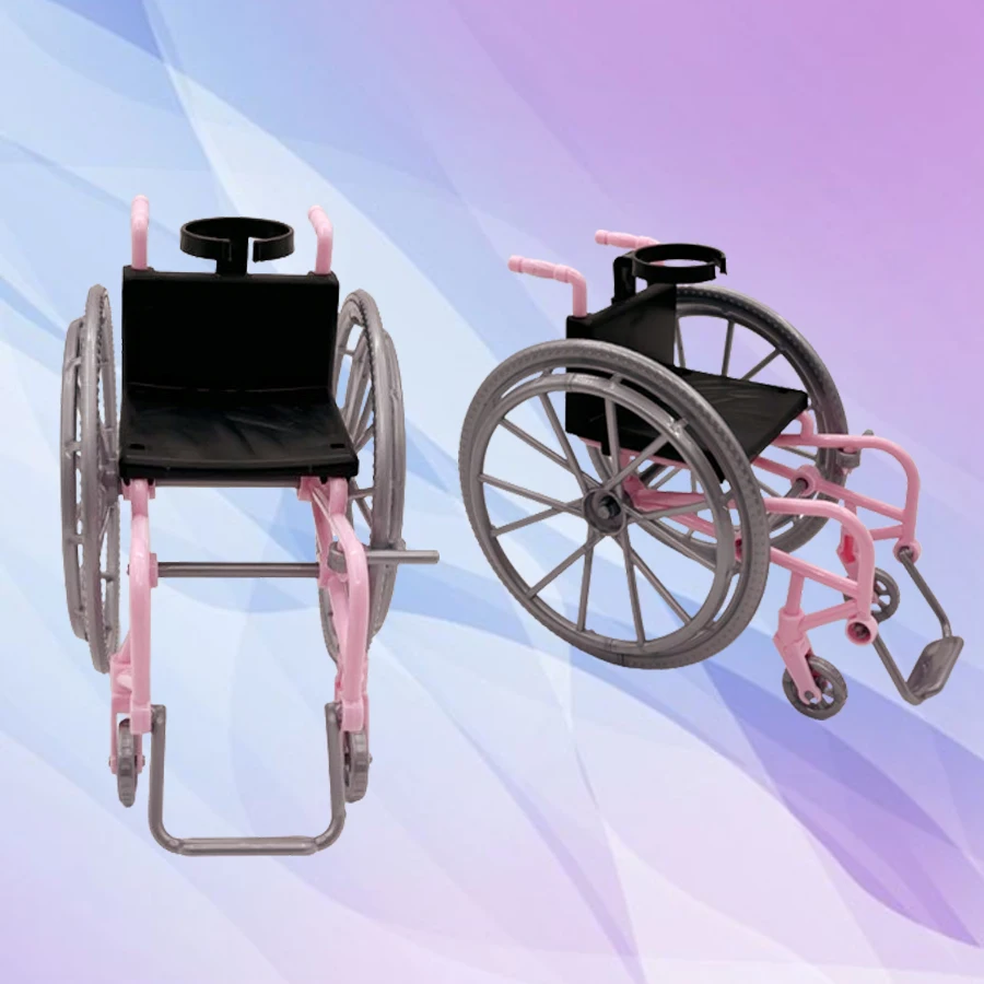Movable Lifelike Wheelchair for Barbie/ken Dolls Cute Dollhouse Mini Item Doll Accessories Toys for Children Birthday Gift 6
