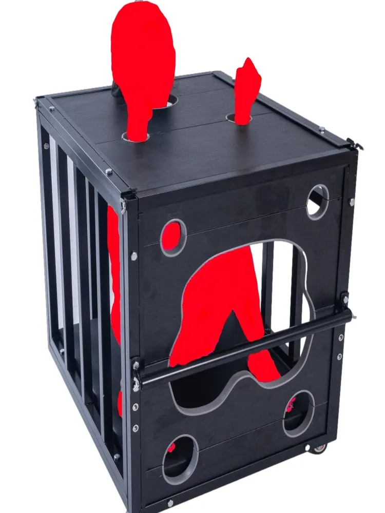 Newest Butt Bondage Hip Shackles cbt Pillory Love Cage BDSM Bondage Fetish Couples Games Discreet Toys for Women Men Sextoys