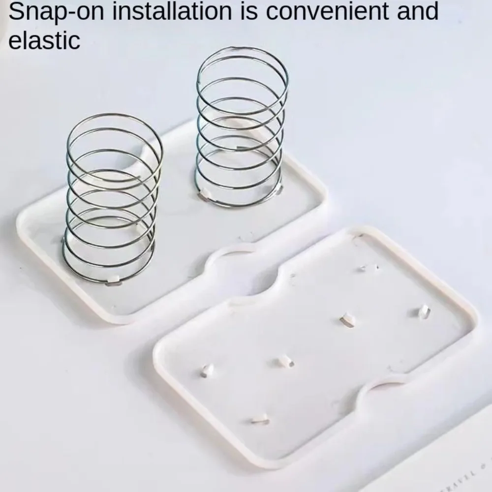 Tissue Box Tissue Dispenser Creative Plastic Paper Towel Spring Pallet White High Elasticity Spring Tissue Box Practical Easier Double Springs