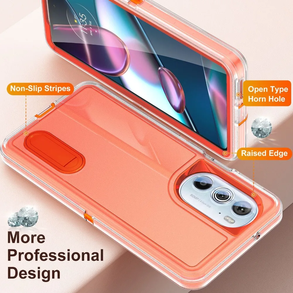 Premium Heavy Duty Rugged Case with 3-Layer Shockproof Protection and Kickstand