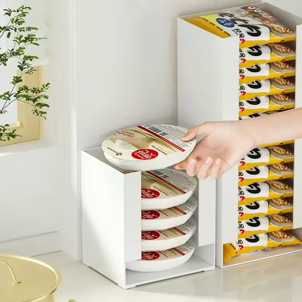Instant Noodle & Ramen Storage Organizer Box - Stackable Household ...