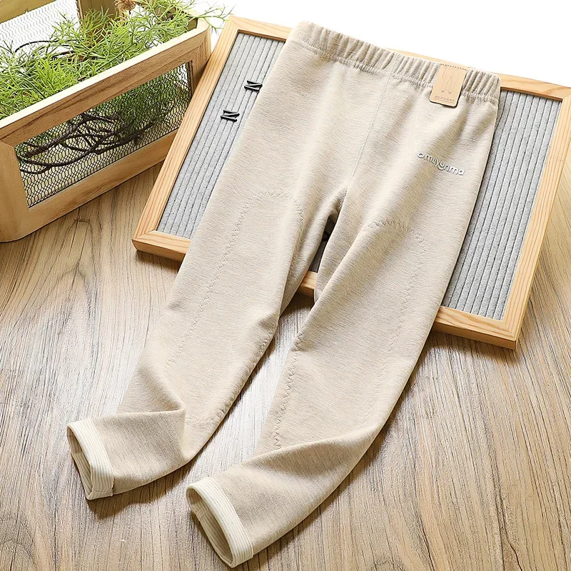Children's long johns autumn and winter new boys' school uniforms silk wool thermal pants